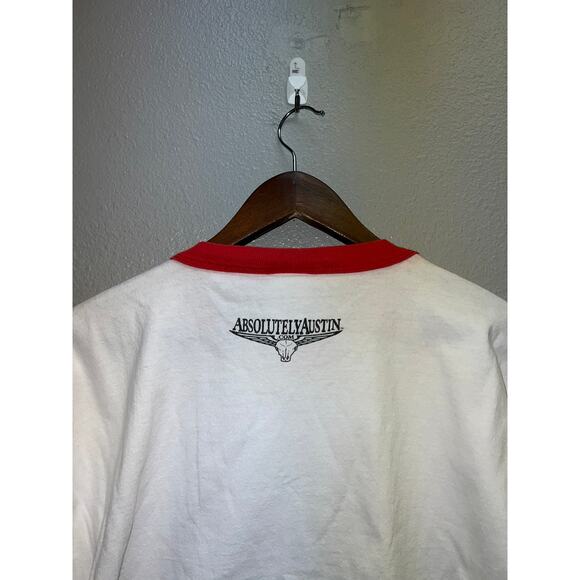 Vintage Austin Texas Shirt Keep Austin Weird Absolutely Austin Ringer Tee XL - Picture 7 of 9